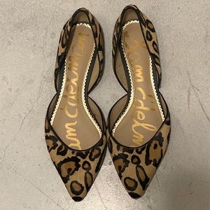 Sam Edelman Rodney Leopard D’Orsay Point Flats 7.5